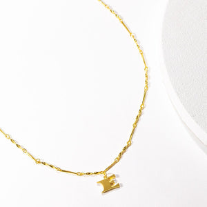 Letter Necklace (E) - Gold